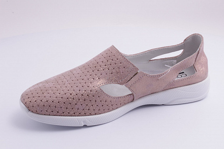 QS87763-7 туфли летние /10/ (SHINING GOLD PINK SUEDE)