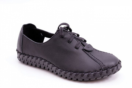 7892-2 туфли /10/ (BLACK TUMBLED LEATHER)