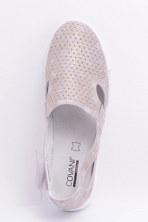 QS87763-7 туфли летние /10/ (SHINING GOLD WHITE SUEDE)